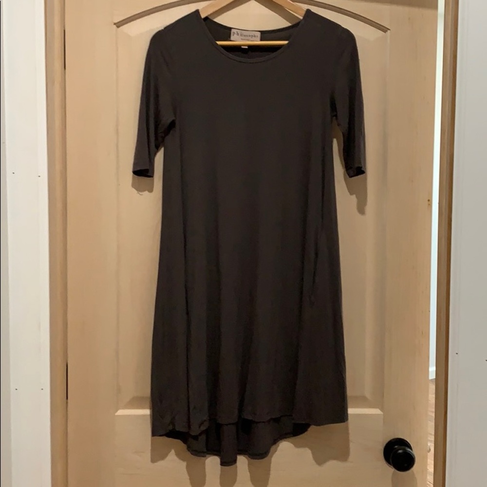 Philosophy Apparel Elbow Sleeve Knit Swing Dress